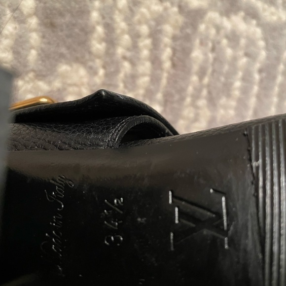 Louis Vuitton Black Block Heels, Size 34.5 - Picture 7 of 13